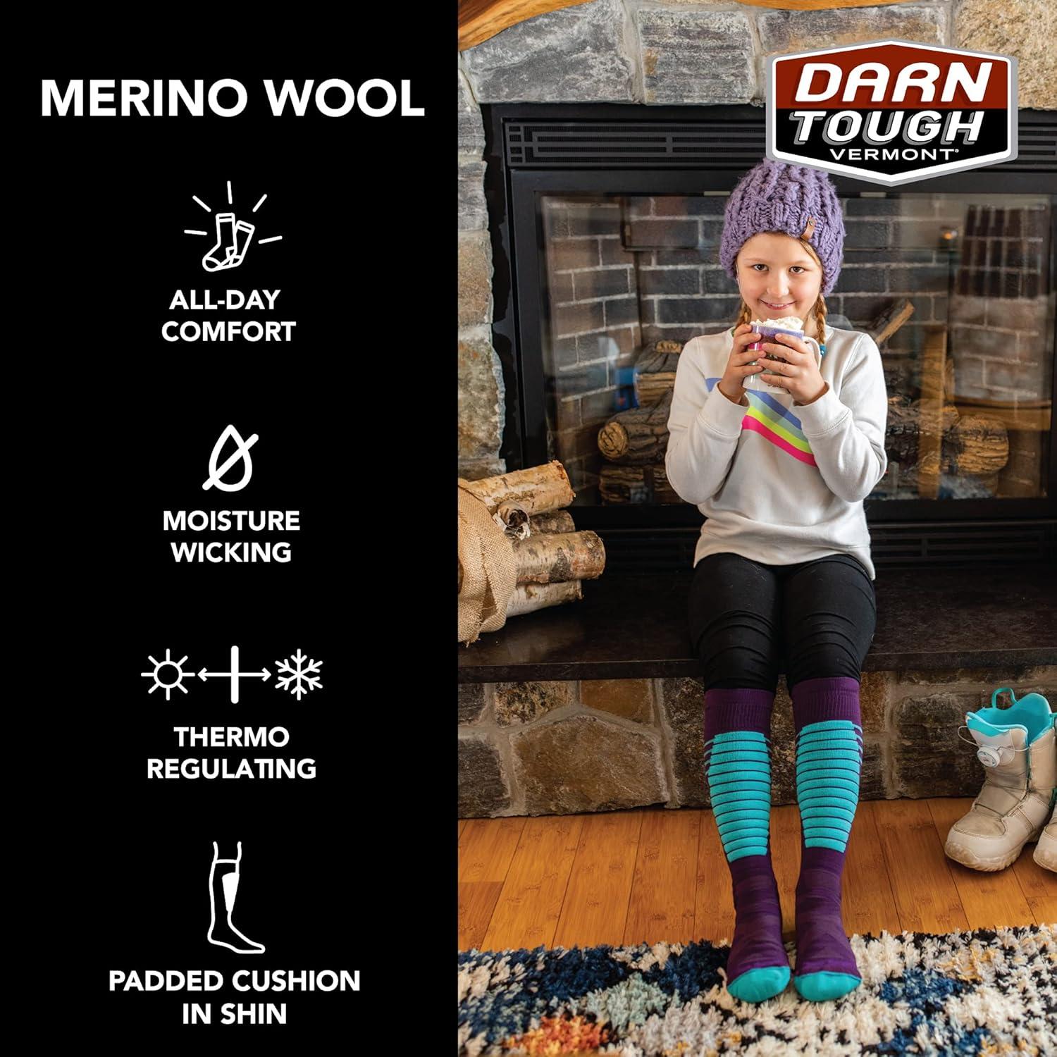 imageDarn Tough 3029 Edge Jr OTC Midweight with Cushion wPadded Shin Juniors SockEclipse
