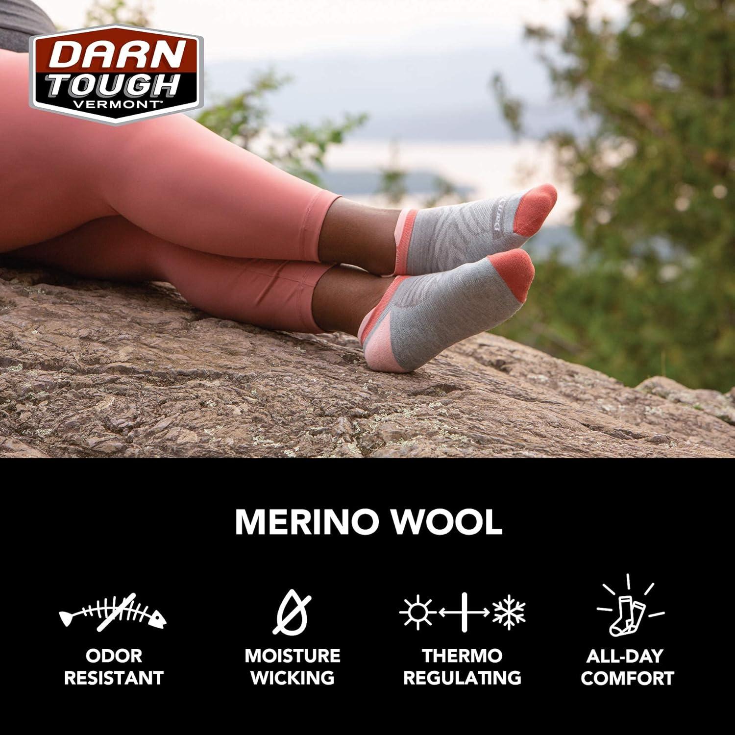 imageDarn Tough Womens Run No Show Tab UltraLightweight Running Sock Style 1047 Baltic