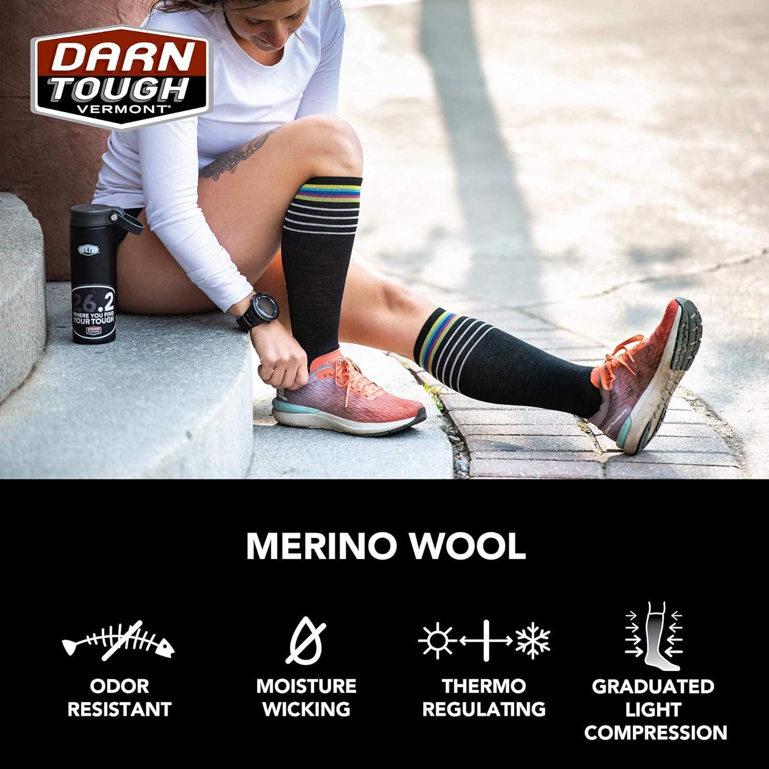 imageDarn Tough Womens Stride OTC UltraLightweight with Graduated Light Compression Merino Wool Socks for Running