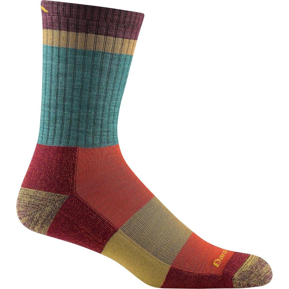 imageDarn Tough Mens Heady Stripe Micro Crew Light Cushion Sock Style 1924 Teal