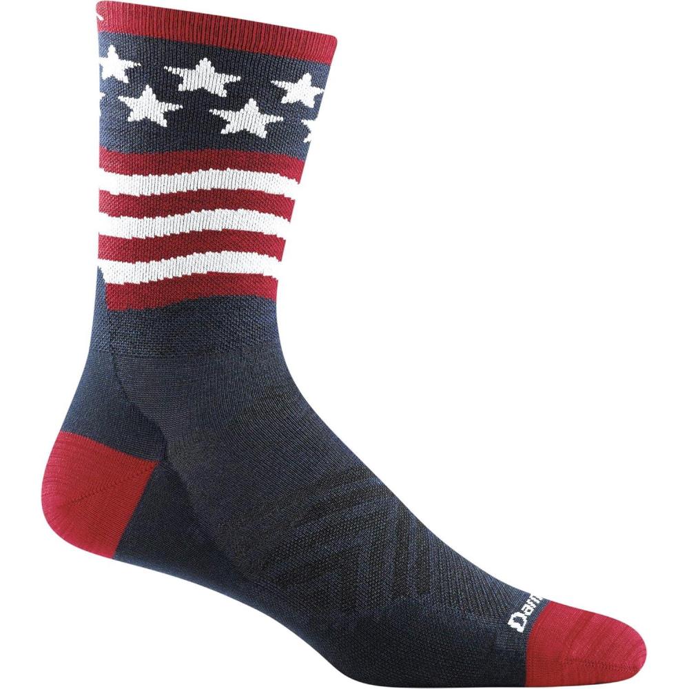 imageDarn Tough Mens Patriot Micro Crew Run Sock Style 1037 Stars and Stripes