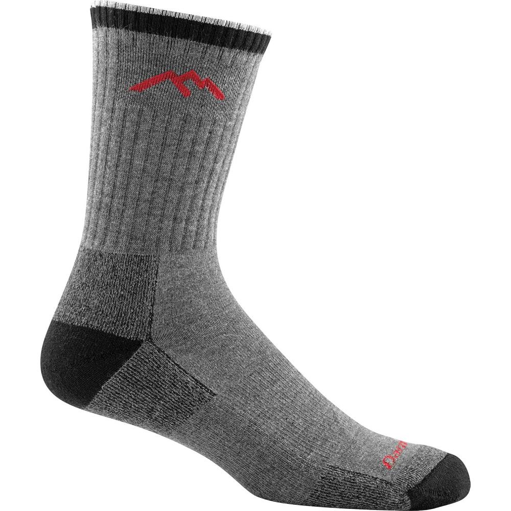imageDarn Tough Vermont Unisex Adult Coolmax Micro Crew Cushion SocksGrayBlack