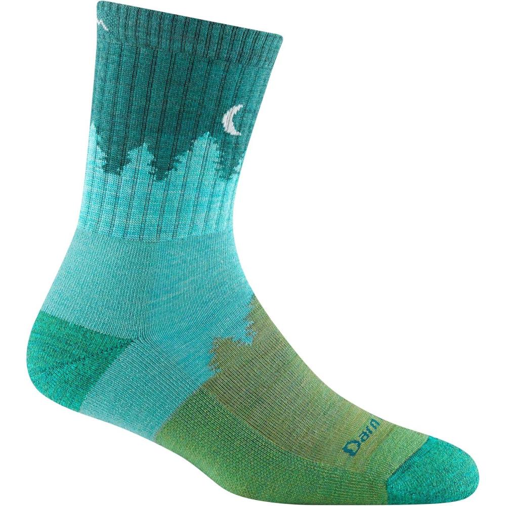 imageDarn Tough Vermont Womens Treeline Micro Crew Midweight with Cushion Hiking Sock Style 1971Aqua