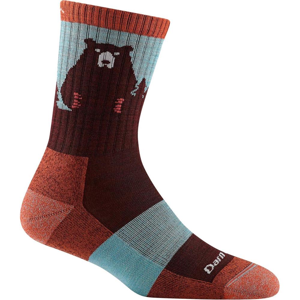 imageDarn Tough Womens Bear Town Micro Crew Lightweight with Cushion Sock Style 1970 Burgundy