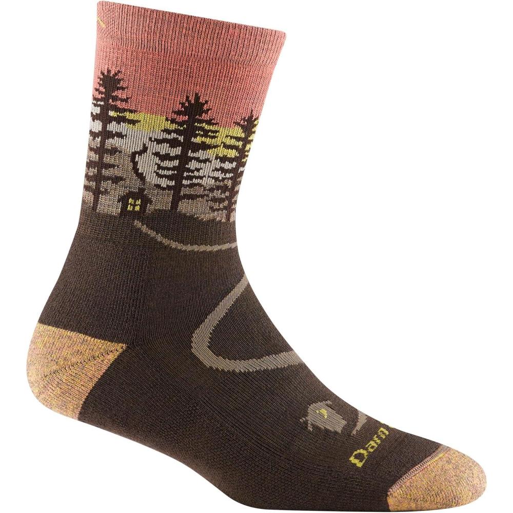 imageDarn Tough Womens Northwoods Micro Crew Lightweight Hiking Sock Style 5013 Earth