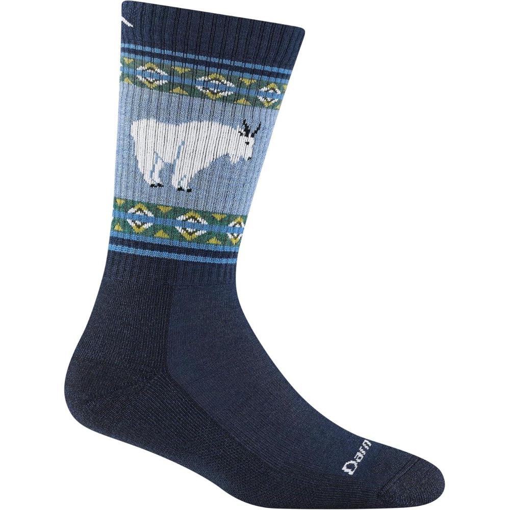 imageDarn Tough Womens Vanna Grizzle Boot Midweight Hiking Socks Merino Wool Crew Breathable Lightweight Hiking GearGoat Blue