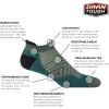 Darn Tough Men’s Run No Show Tab Ultra-Lightweight with Cushion – Merino Wool Socks for Running(Teal)