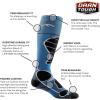 Darn Tough Ski/Ride Function 5 Over-the-Calf Padded Cushion Sock – Men’s(Black)