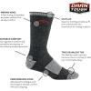 Darn Tough Vermont Men’s Hiker Boot Full Cushion Midweight Hiking Socks(Black)