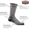 Darn Tough Vermont Men’s Hiker Boot Midweight Hiking Socks(Charcoal)