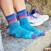 Darn Tough Vermont Mirnavated Micro Crew Socks Women Athletic, Ultra-Lightweight Running Socks for Women, Style 1067(Cascade)