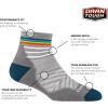 Darn Tough Vermont Run 1/4 Ultra-Lightweight with Cushion(Gray)