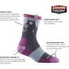 Darn Tough Women’s Bear Town Micro Crew Lightweight with Cushion Sock (Style 1970) -(Purple)