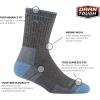 Darn Tough Women’s Hiker Coolmax Micro Crew Midweight Hiking Socks (Style 1929) -(Gray)