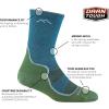 Darn Tough Women’s Light Hiker Micro Crew Lightweight with Cushion Sock (Style 1967)(Cascade)