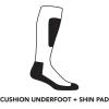 Darn Tough Women’s Traverse OTC Lightweight with Padded Shin Ski and Snowboard Sock (Style 8022) -(Eclipse)