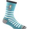 Darn Tough Vermont Animal Haus Crew Lightweight Women’s Socks – Soft Merino Wool Socks for Women, Style 6037(Aqua)