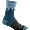 Darn Tough Vermont Women’s Treeline Micro Crew Midweight with Cushion Hiking Sock (Style 1971) – Blue, Medium