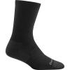 Darn Tough Women’s Solid Basic Crew Lightweight Sock (Style 6012) -(Black)
