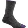 Darn Tough Women’s Solid Basic Crew Lightweight Sock (Style 6012) -(Charcoal)