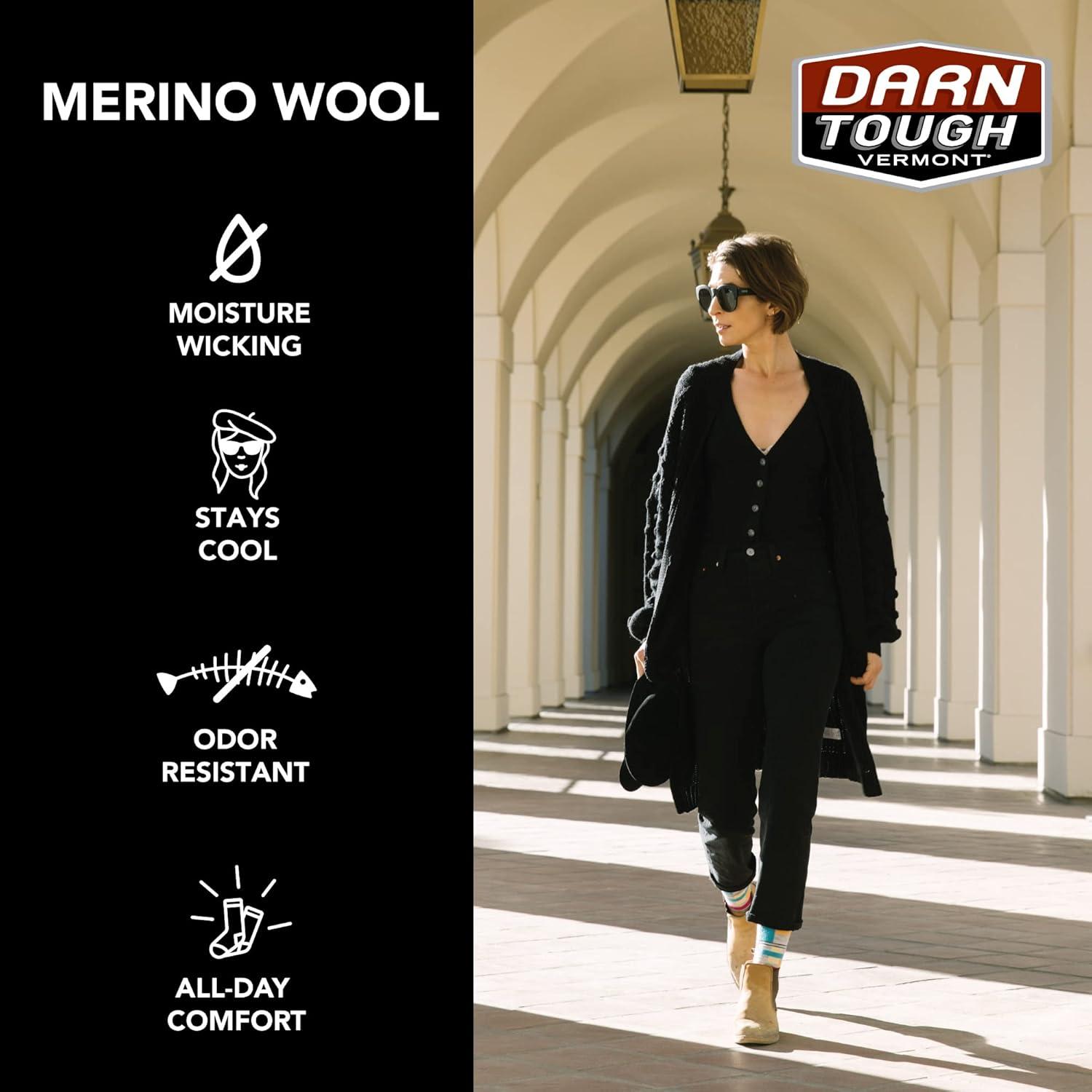 imageDarn Tough Womens Wildlife Lightweight Lifestyle Cushioned Crew Sock Style 6105Forest