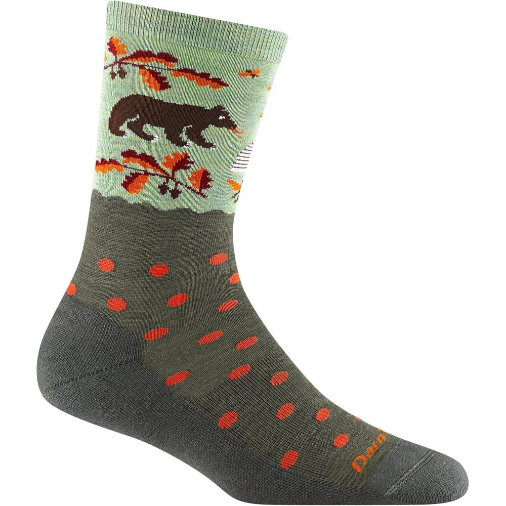 imageDarn Tough Womens Wildlife Lightweight Lifestyle Cushioned Crew Sock Style 6105Forest